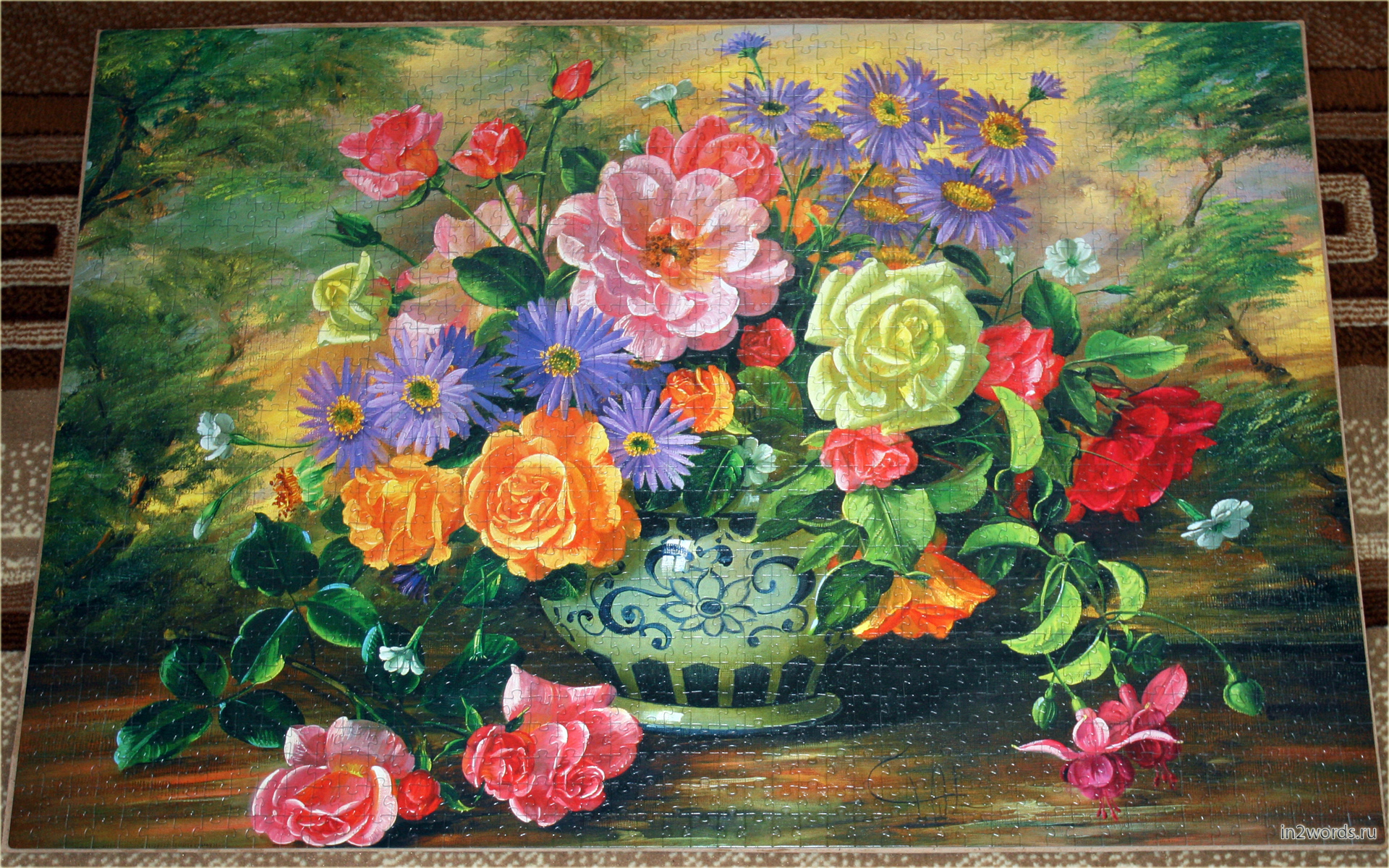 "Цветы в вазе" - пазл, 1500 элементов