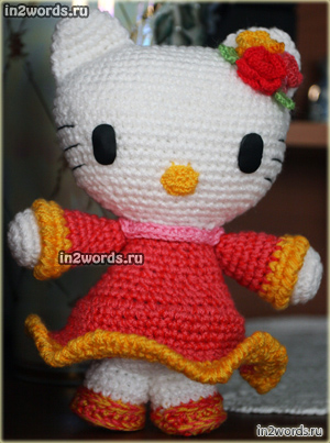 Hello Kitty handmade. Вязание крючком. Искусство Амигуруми.